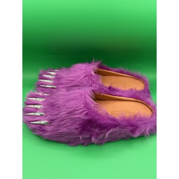 Bravest Studios Bear Claw Mules Purple Size 12 Brand New In Box - Picture 3 of 5